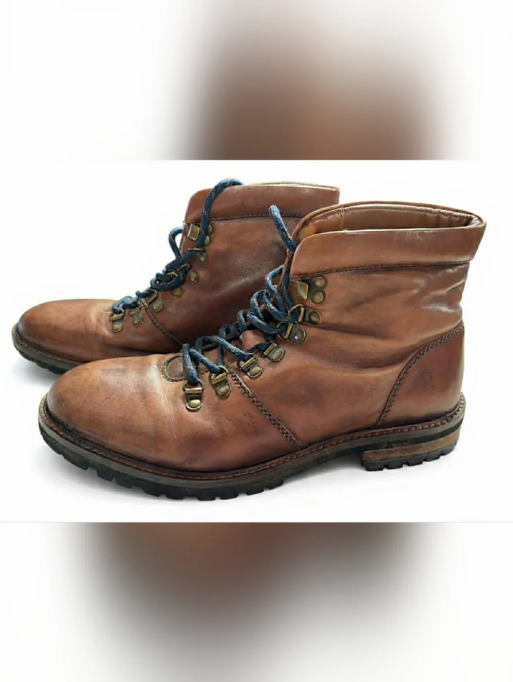 Men's‎ Tan Leather Lace-Up Hiking Boots - Premium Comfort Roan Apex